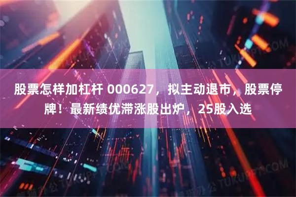 股票怎樣加杠桿 000627，擬主動退市，股票停牌！最新績優滯漲股出爐，25股入選